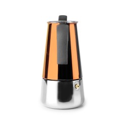 Cafetera italiana express Moca Cupra de acero inox para inducción Ibili
