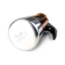 Cafetera italiana express Moca Cupra de acero inox para inducción Ibili
