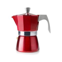 Cafetera italiana express Evva Red de aluminio para inducción Ibili