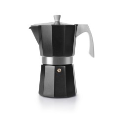 Cafetera italiana express Evva Black de aluminio para inducción Ibili