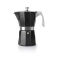 Cafetera italiana express Evva Black de aluminio para inducción Ibili