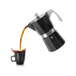 Cafetera italiana express Evva Black de aluminio para inducción Ibili
