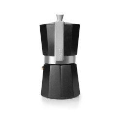 Cafetera italiana express Evva Black de aluminio para inducción Ibili