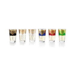 Juego de 6 vasos de té de vidrio decoración árabe Ibili