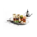 Juego de 6 vasos de té de vidrio decoración árabe Ibili