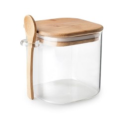 Tarro de café o azúcar de borosilicato con cucharilla Ibili