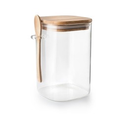Tarro de café o azúcar de borosilicato con cucharilla Ibili