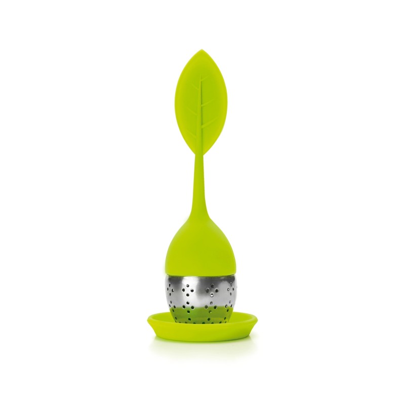 Infusor para té Green de acero inoxidable con bandeja Ibili