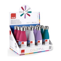 Botella Termo Colorful Doble Pared Acero Inoxidable 18/10 Ibili