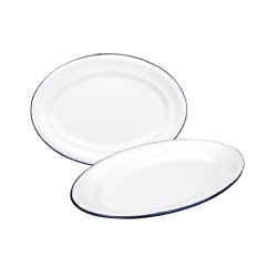 Bandeja Ovalada Vintage Blanca Ibili