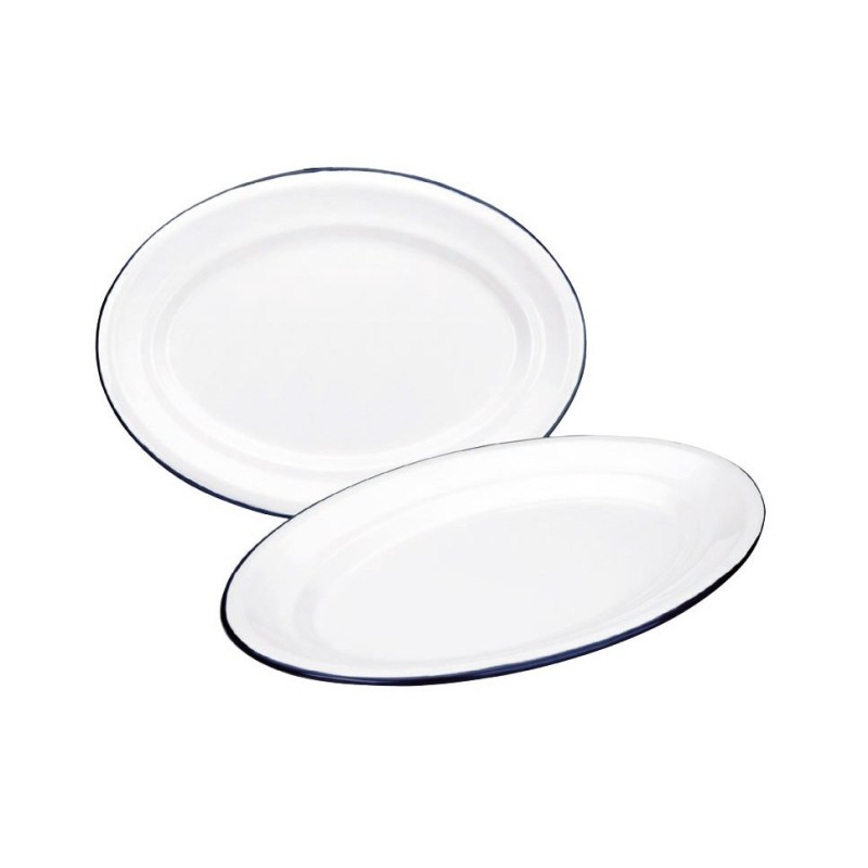 Bandeja Ovalada Vintage Blanca Ibili