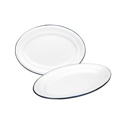 Bandeja Ovalada Vintage Blanca Ibili