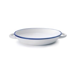 Bandeja Redonda con Asas Vintage Blanca Ibili