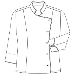 Veste de cuisinière pour femme à manches longues DELUXE