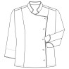Veste de cuisinière pour femme à manches longues DELUXE
