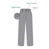 Unisex checked chef trousers