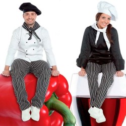 Kochhose gestreift unisex