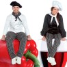 Unisex striped chef trousers