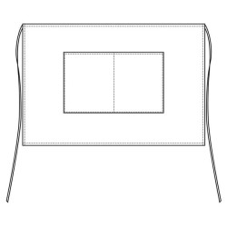 Avental curto com bolsos