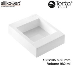 Forma quadrada altura 5 cm TortaFlex da Silikomart Professional