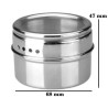 Set di 4 portaspezie magnetici con supporto Ibili