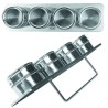 Set di 4 portaspezie magnetici con supporto Ibili