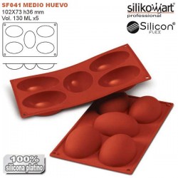 Molde medio huevo siliconflex SF013 de Silikomart