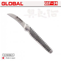 Cuchillo pelador forjado curvo largo de 6 cm Global GSF-34