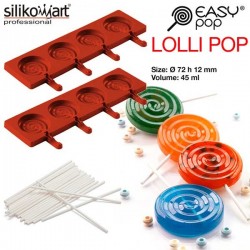 Molde EasyPop Lolli pop de Silikomart (2 moldes + 50 sticks)