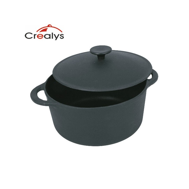 Cocotte redonda esmaltada em ferro fundido da Crealys