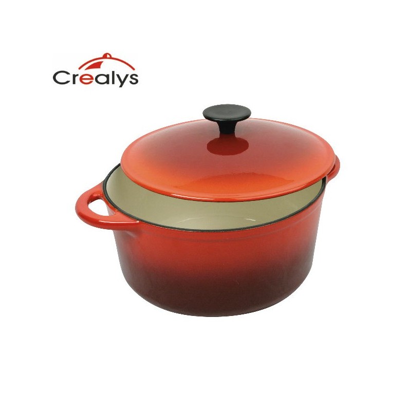 Panela cocotte em ferro fundido esmaltada da Crealys
