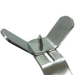 Stainless steel ham stand with sliding clamp