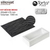 Silikomart TortaFlex Bûche-Form mit Wood-Dekormatte
