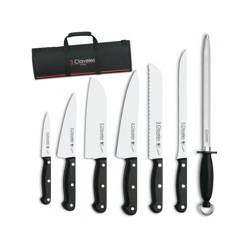 3 Claveles Uniblock knife set