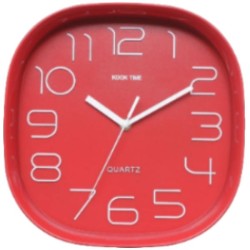 Kook Time Retro-Wanduhr quadratisch