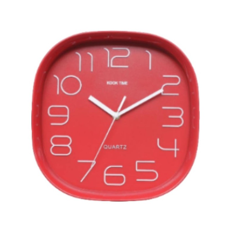 Relógio de parede retro quadrado da Kook Time