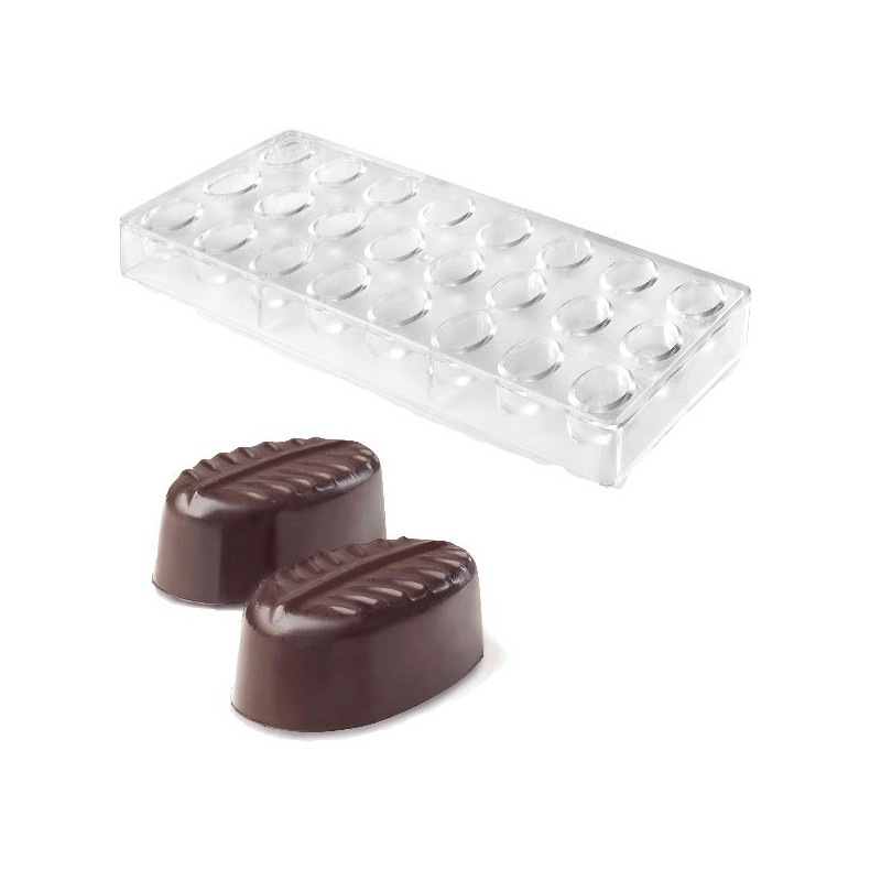 Forma profissional para bombons em forma de folha da Lacor