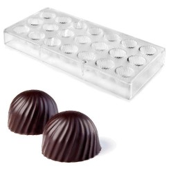 Moule à chocolats professionnel demi-sphère de Lacor
