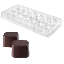 Stampo professionale per cioccolatini a forma quadrata Lacor