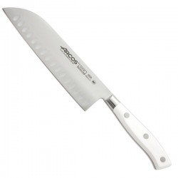 Cuchillo profesional Santoku de la serie Riviera Blanc de Arcos
