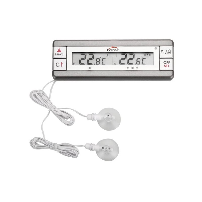Termómetro para frigorífico / congelador com 2 sondas da Lacor