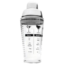 Shaker in acrilico con tappo inox e misure Lacor