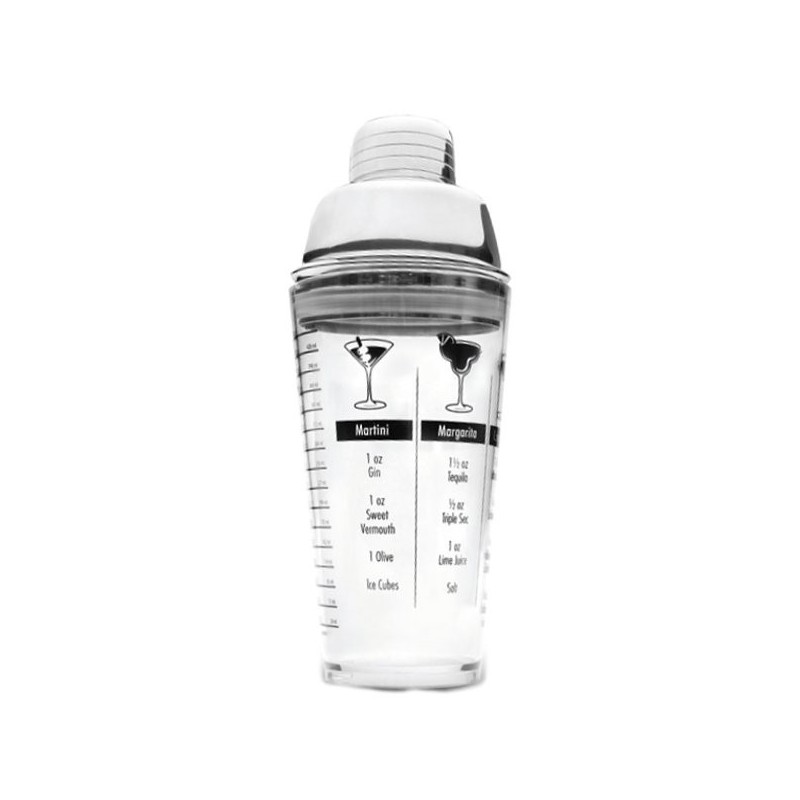 Shaker akrylowy ze stalową nakrętką i miarką marki Lacor